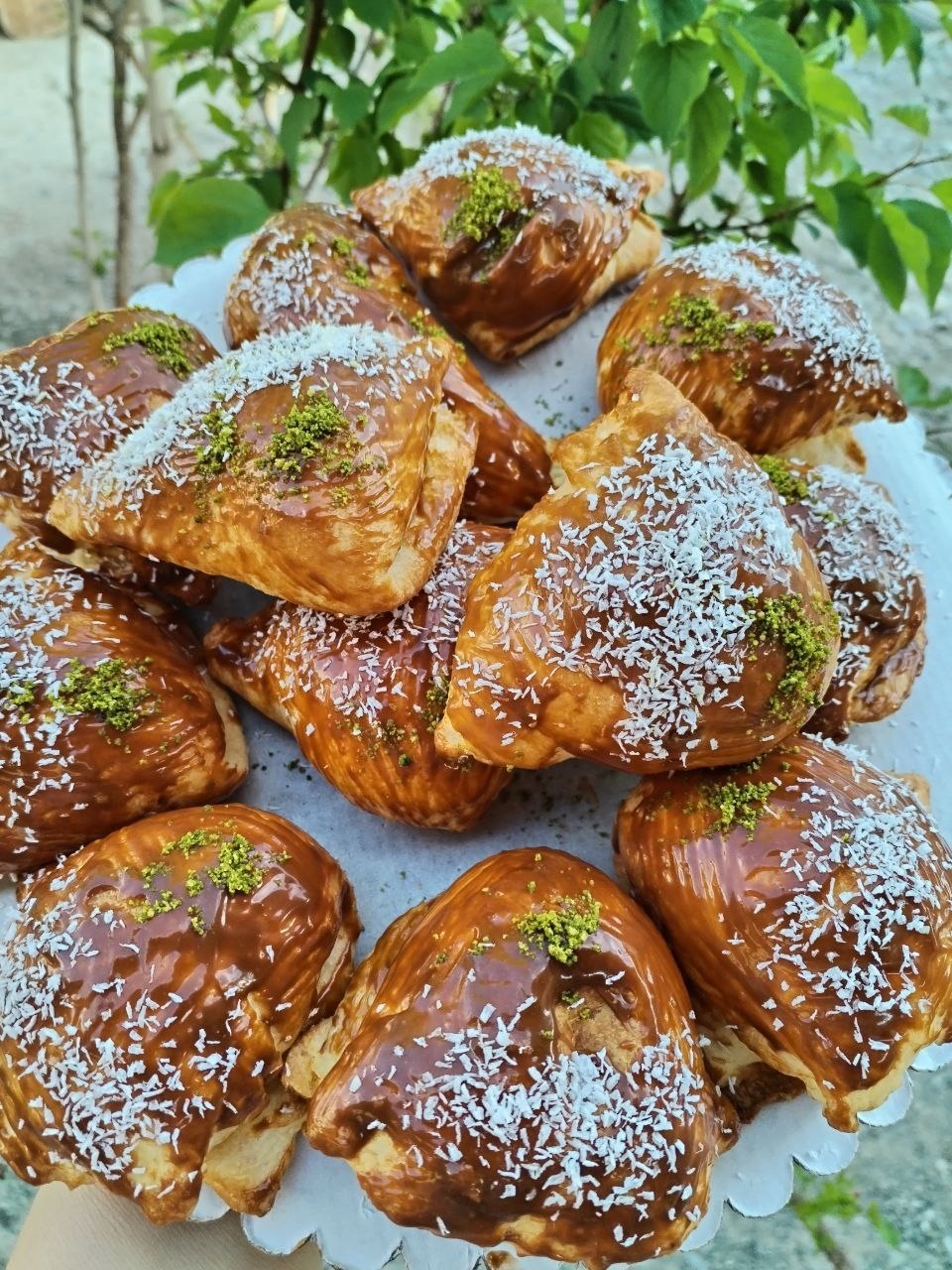 Golden baked tart